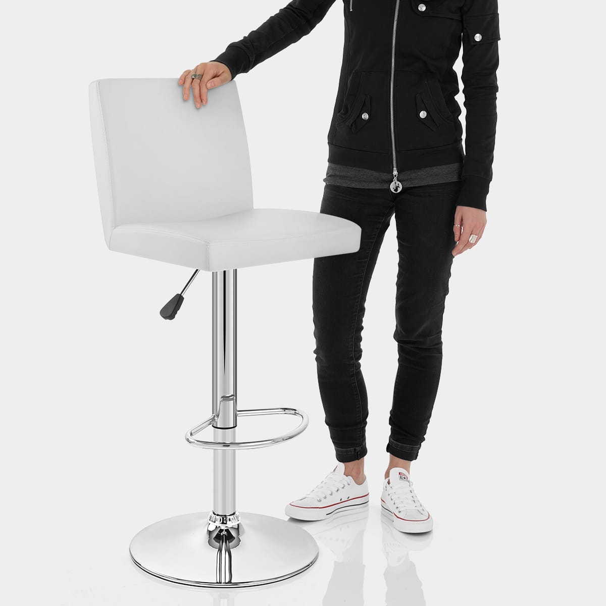 Topaz Bar Stool White Features Image