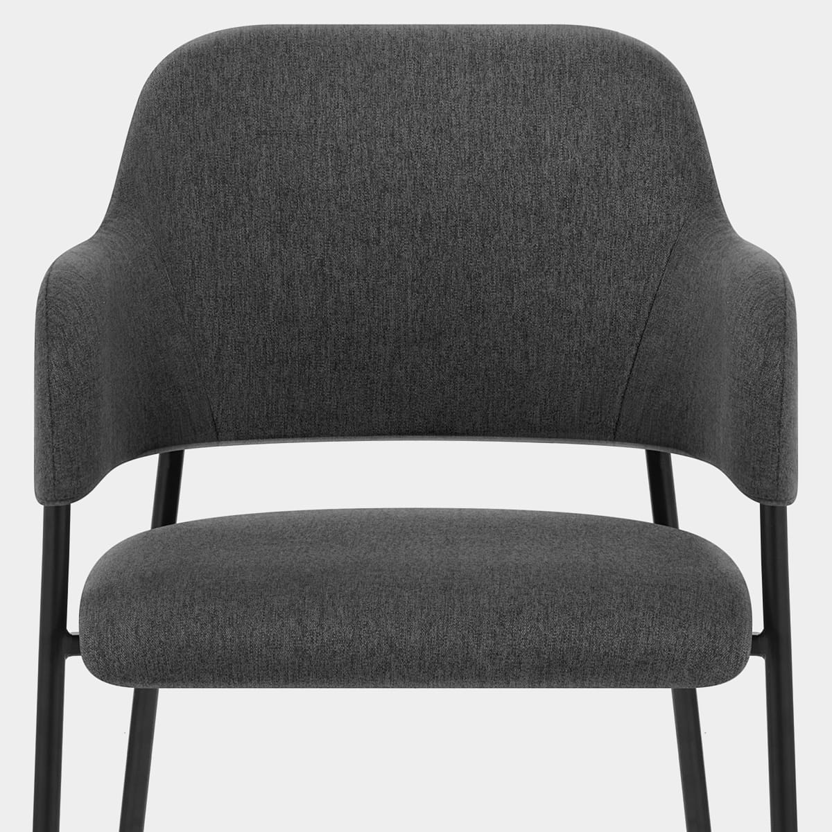 Trent Dining Chair Charcoal Fabric Seat Image