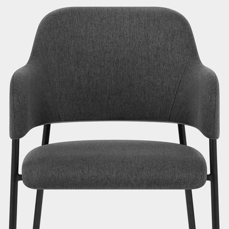 Trent Dining Chair Charcoal Fabric Seat Image