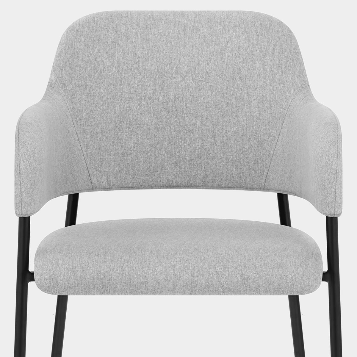 Trent Dining Chair Light Grey Fabric Seat Image