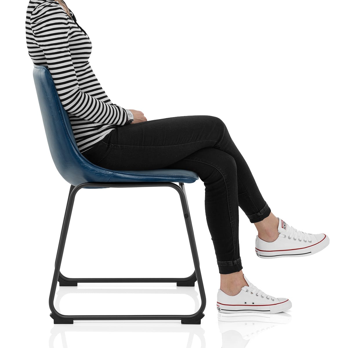 Tucker Chair Antique Blue Frame Image