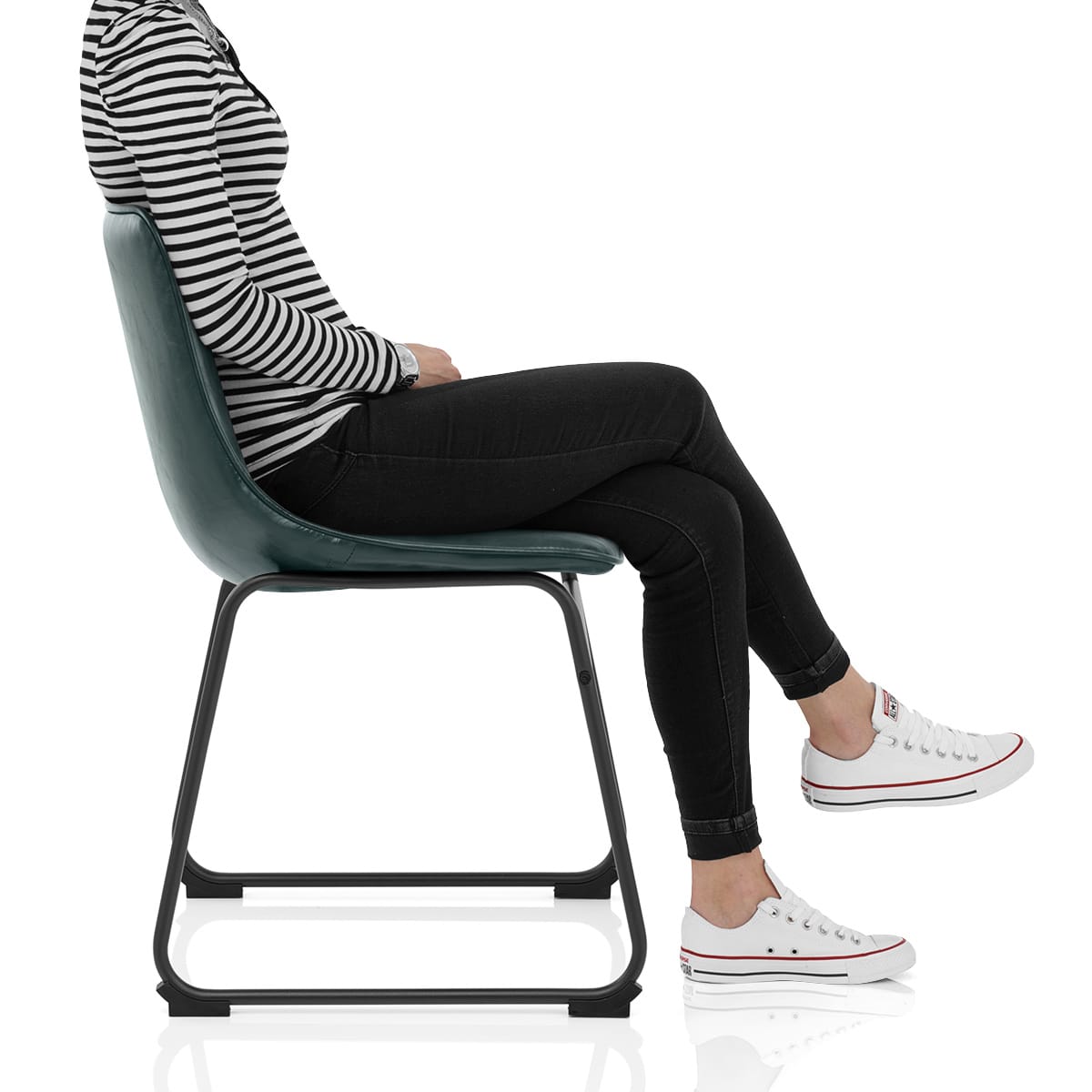 Tucker Chair Antique Green Frame Image