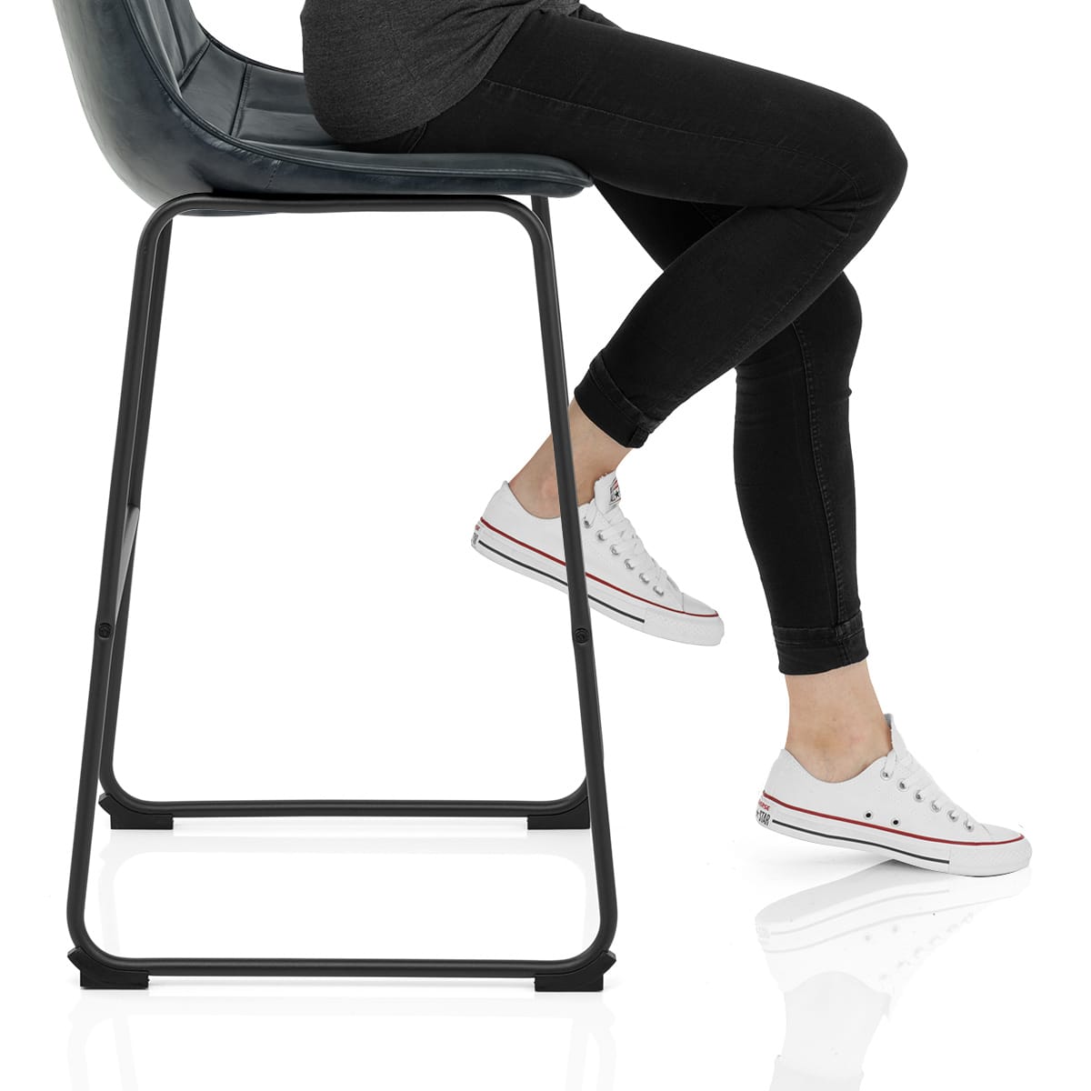 Tucker Stool Antique Slate Frame Image