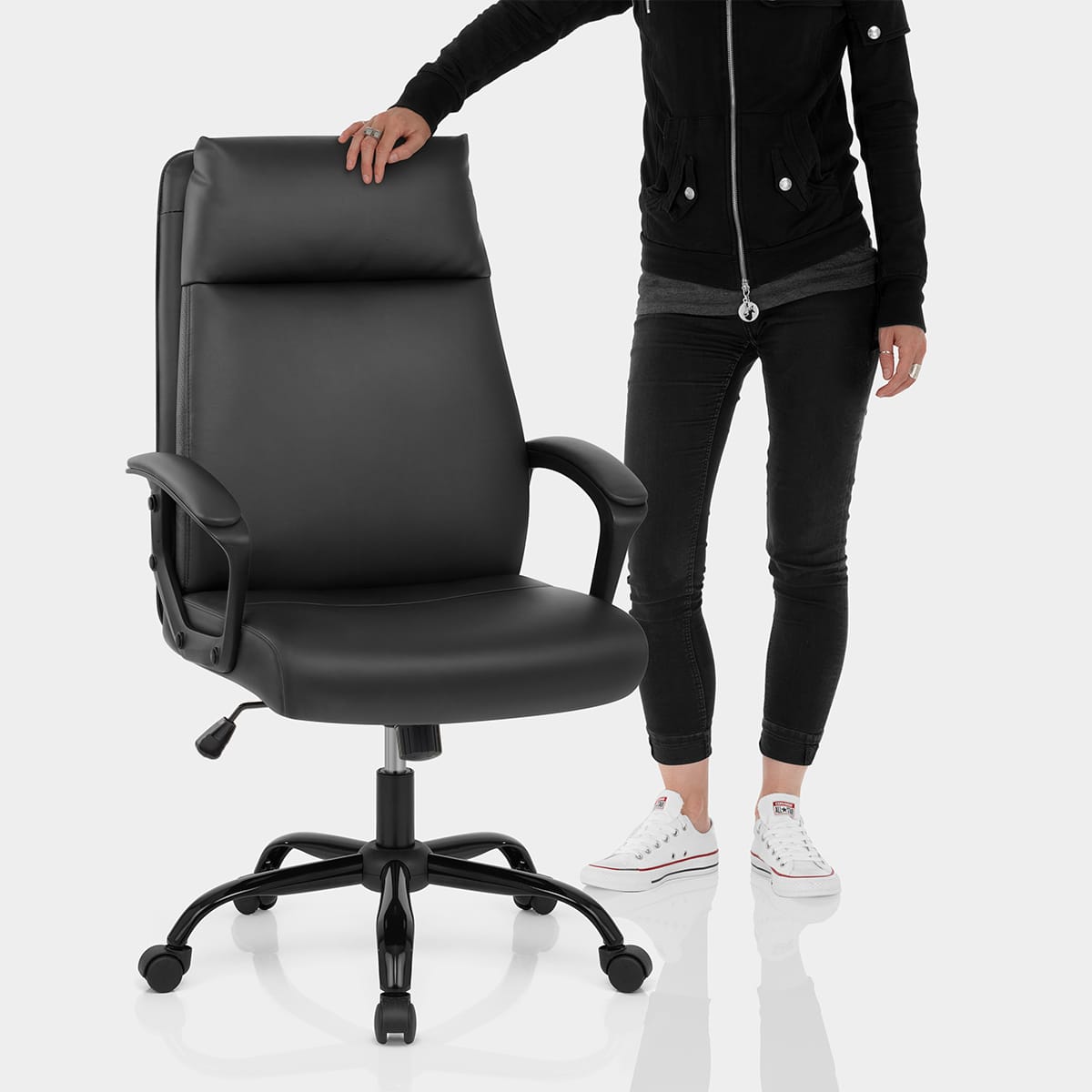 Turin Office Chair Black Features Image