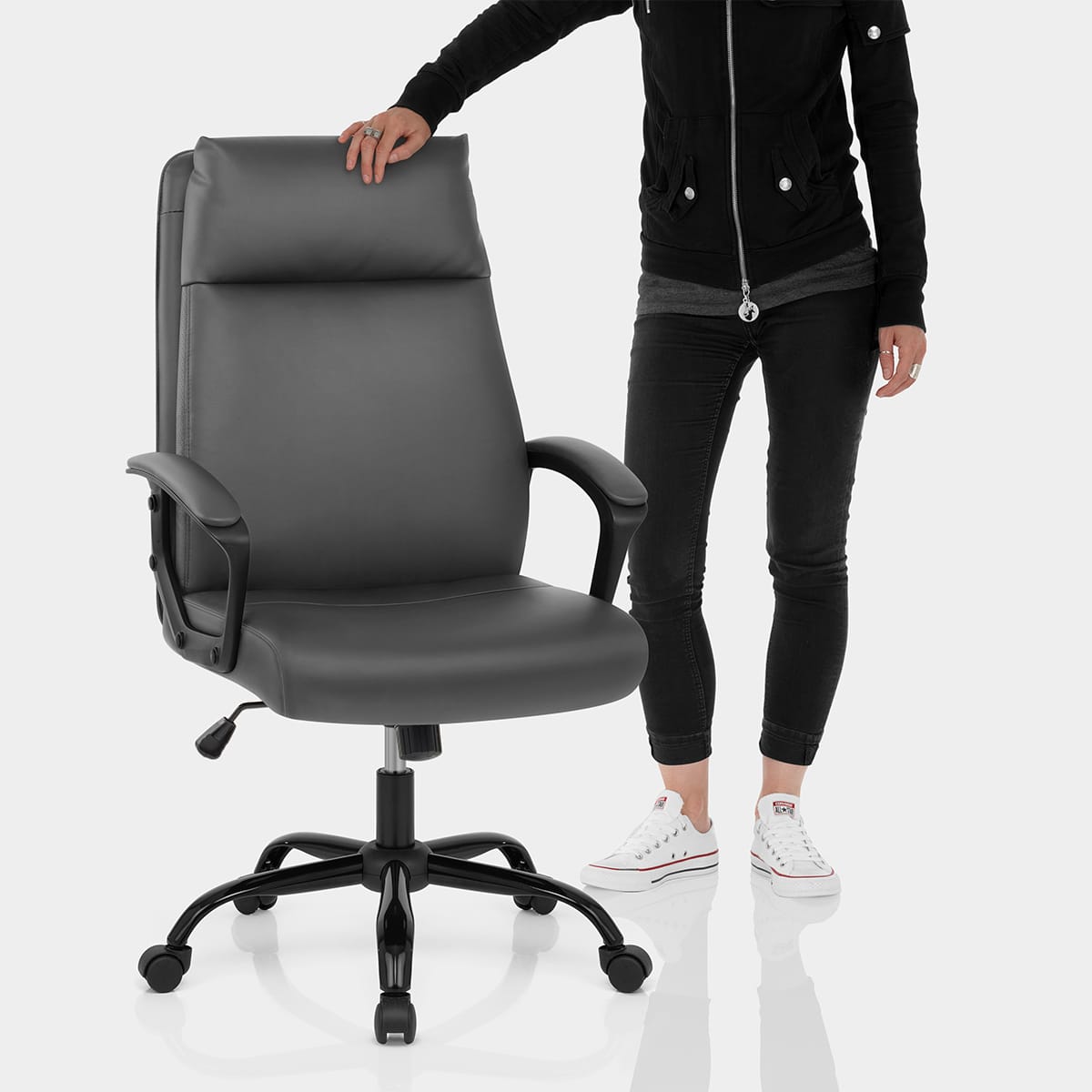 Turin Office Chair Grey Features Image