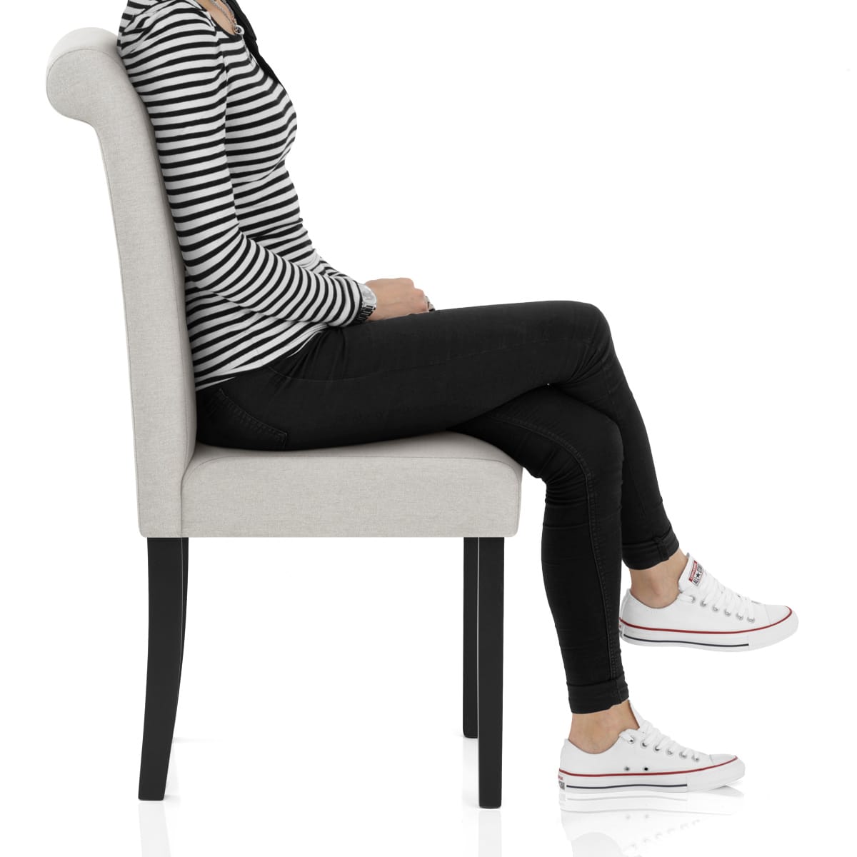 Utah Dining Chair Pebble Fabric Frame Image