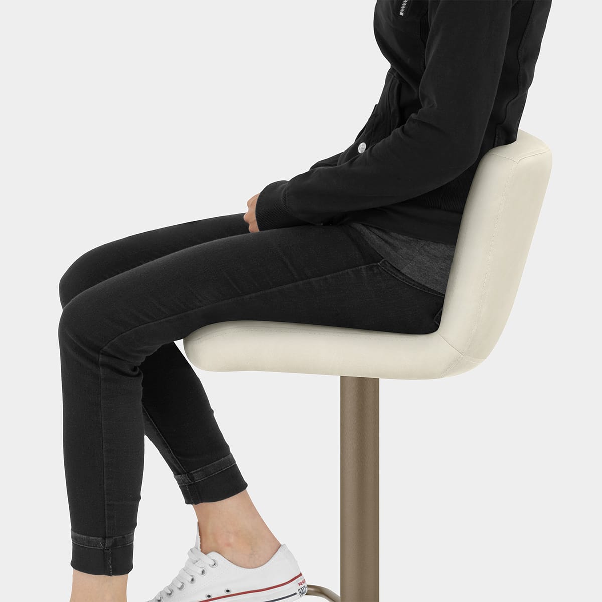 Utopia Bar Stool Antique Cream Seat Image