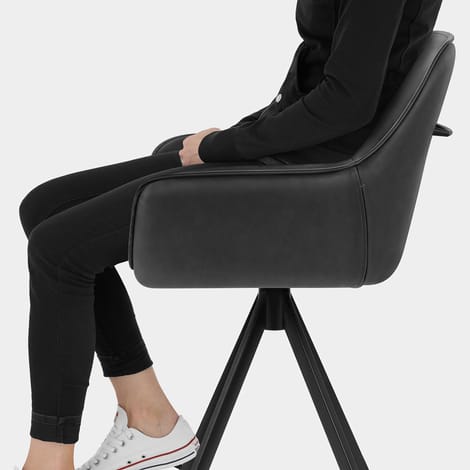 Venice Bar Stool Charcoal Seat Image