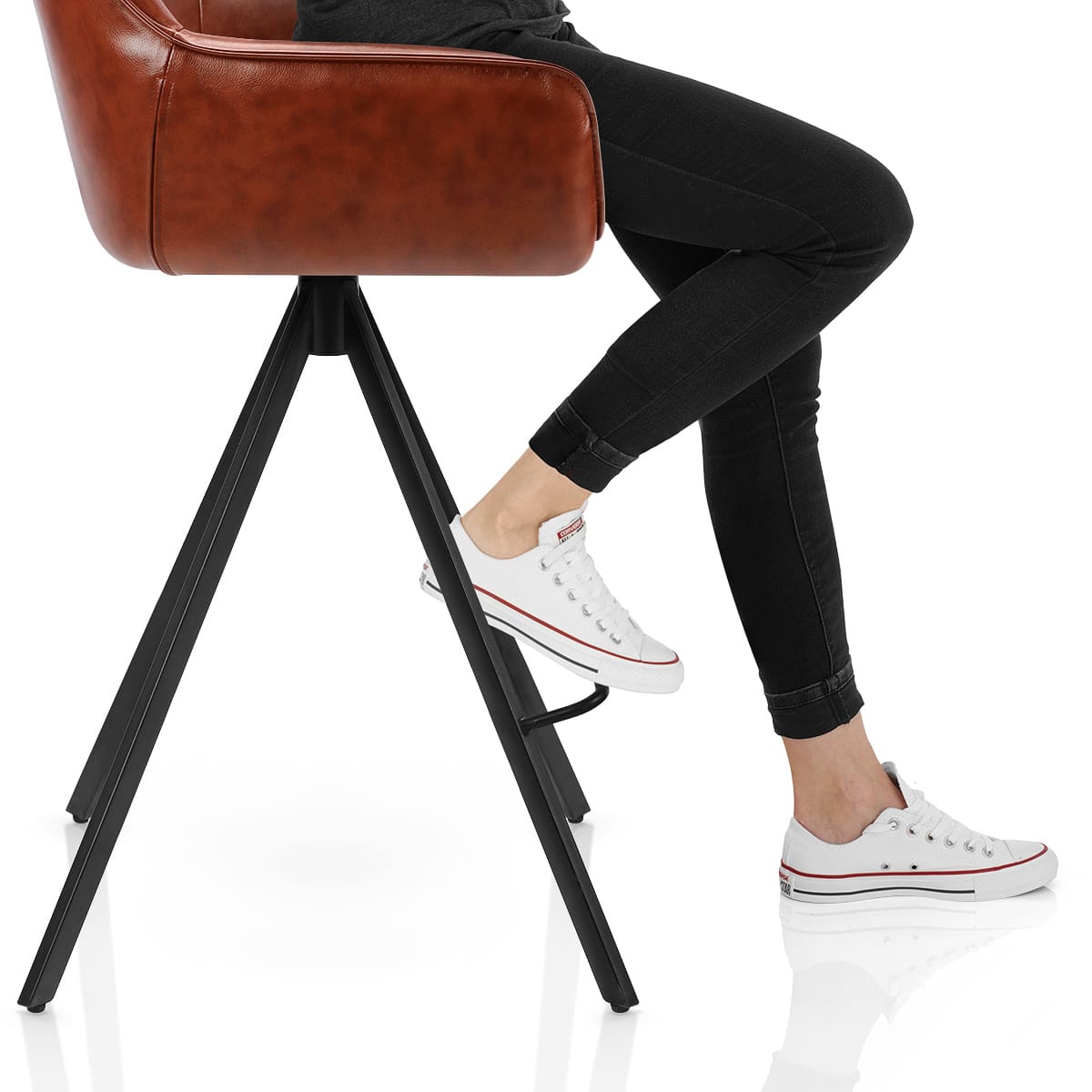 Venice Bar Stool Brown Frame Image