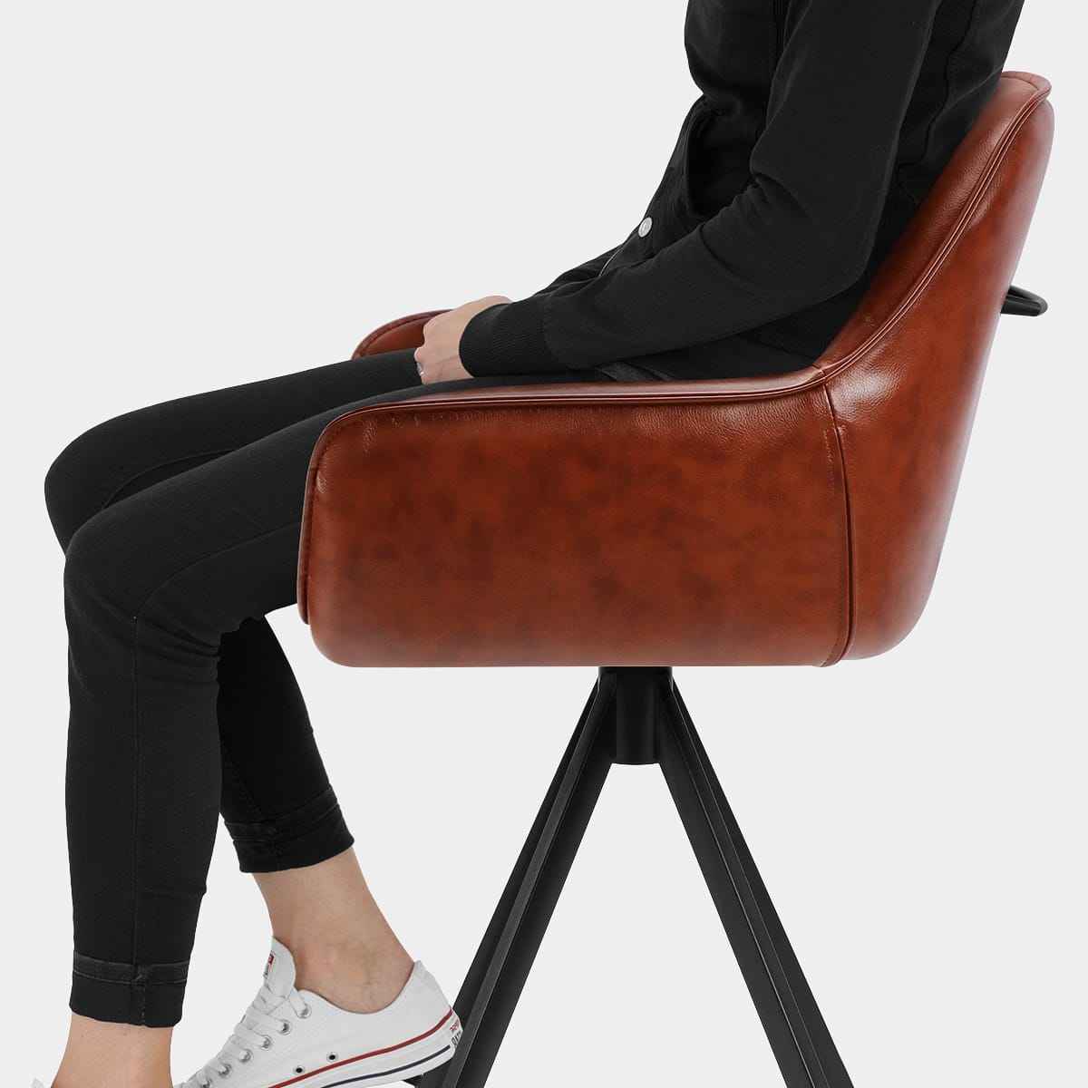 Venice Bar Stool Brown Seat Image