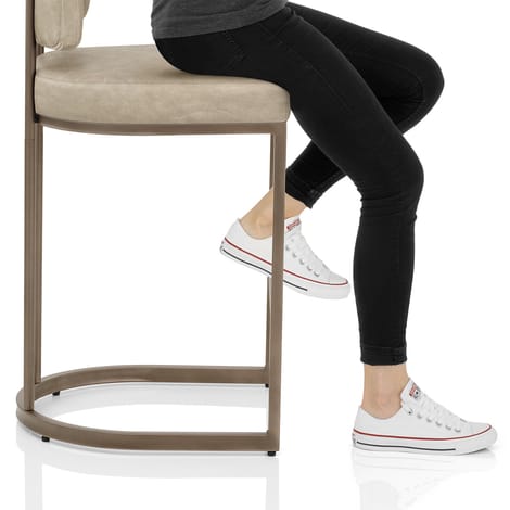 Verve Bar Stool Beige Frame Image