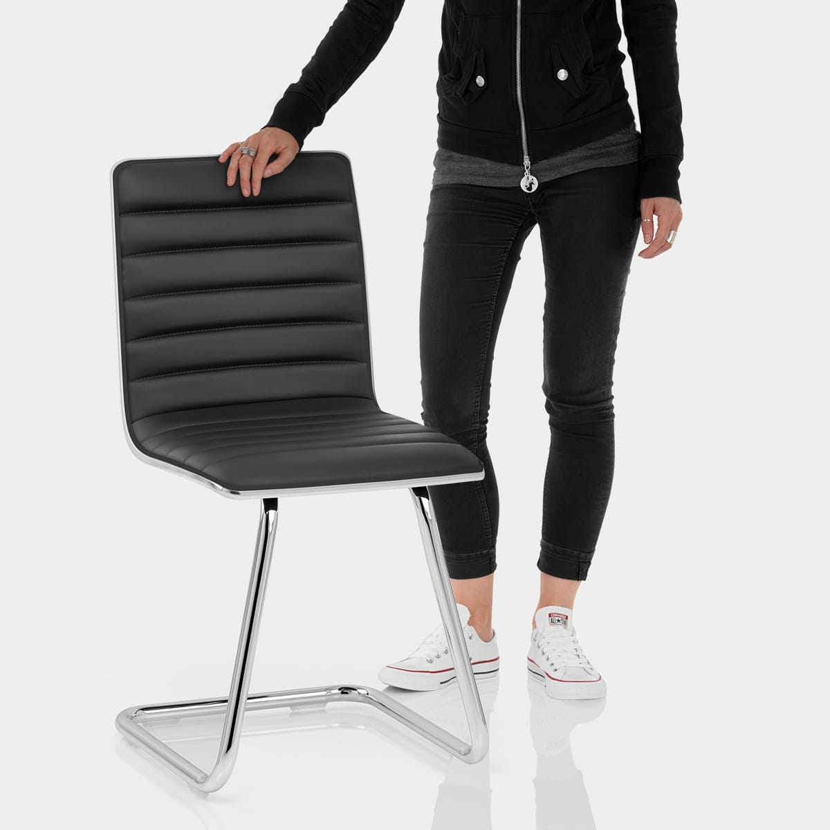 Vesta Dining Chair Black Features Image