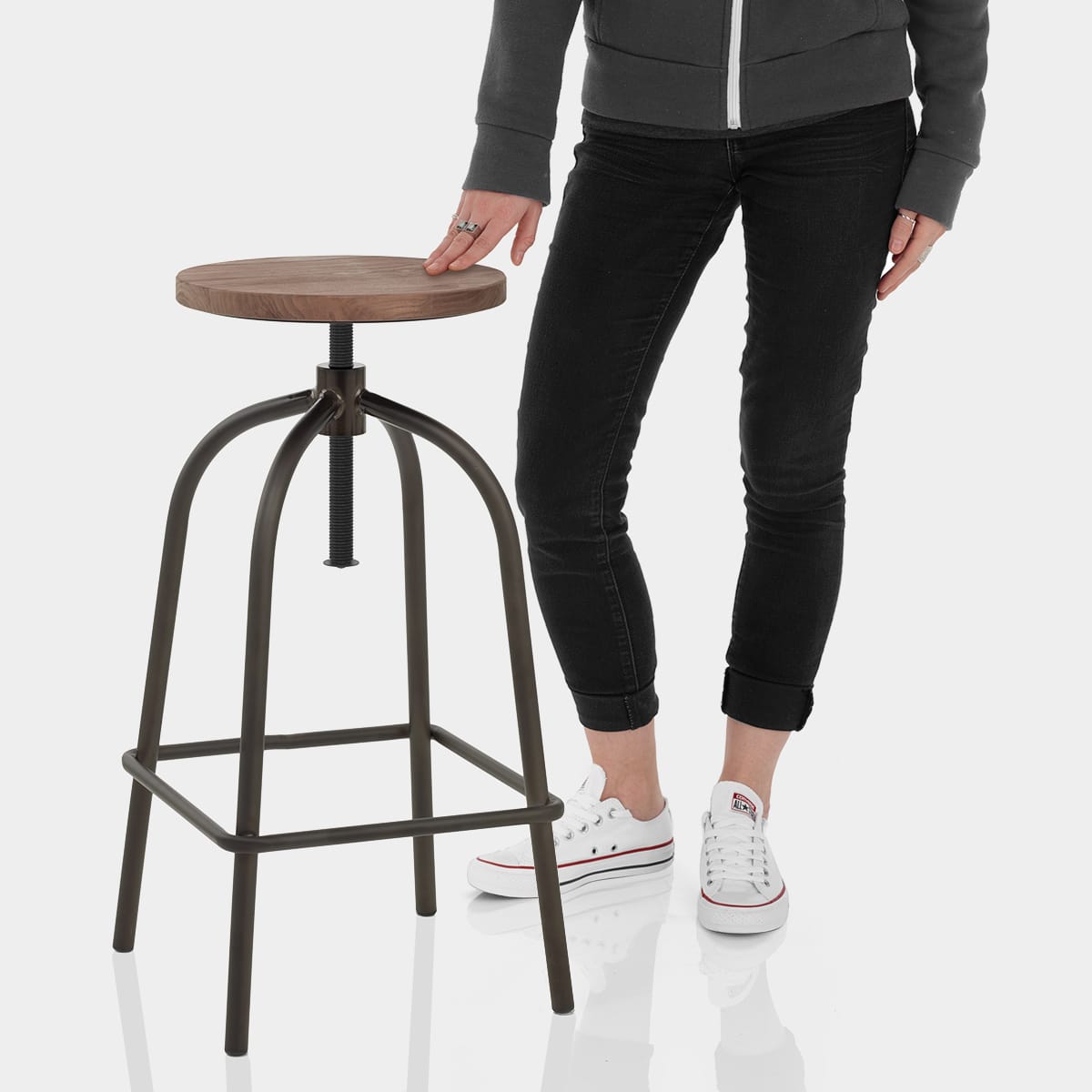 Vice Industrial Stool Features Image