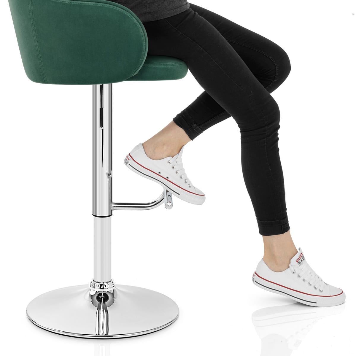 Vista Bar Stool Green Velvet Frame Image