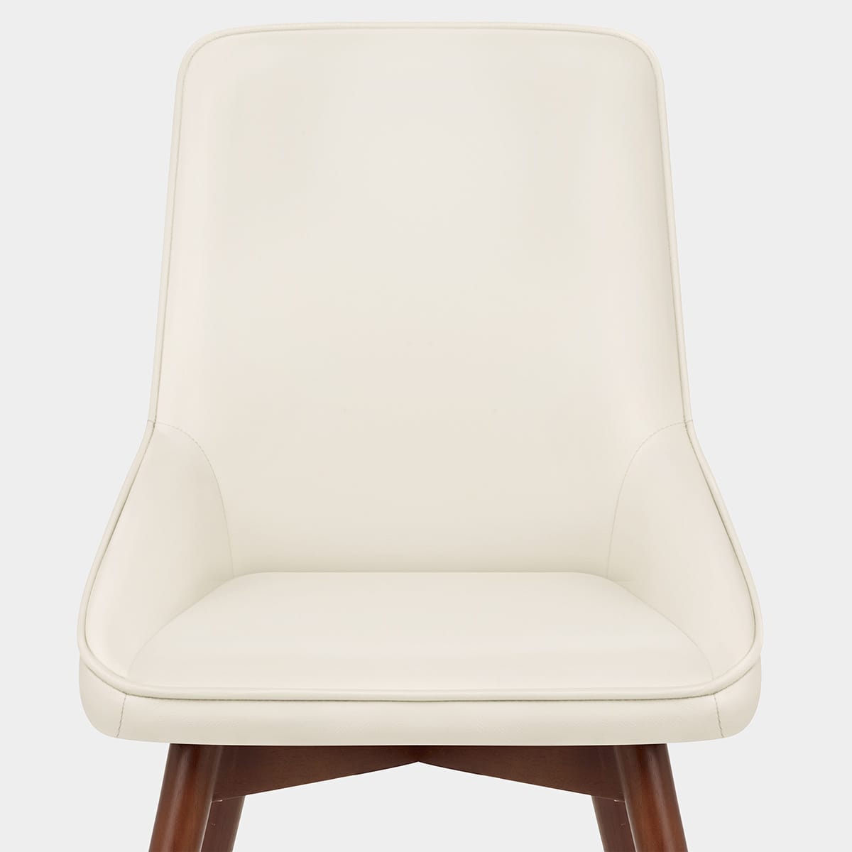 Vito Real Leather Dining Chair Cream Seat Image