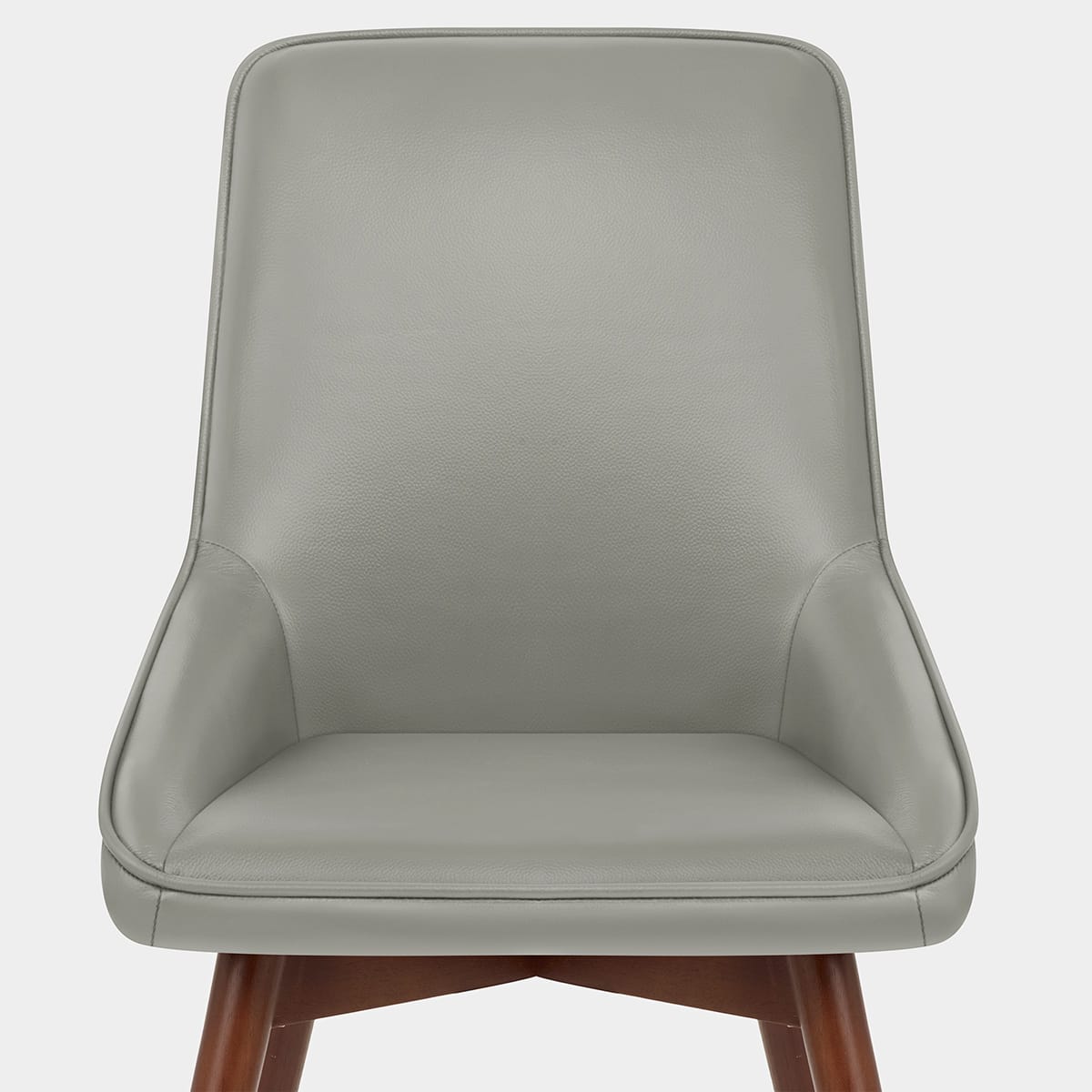 Vito Real Leather Dining Chair Grey Seat Image