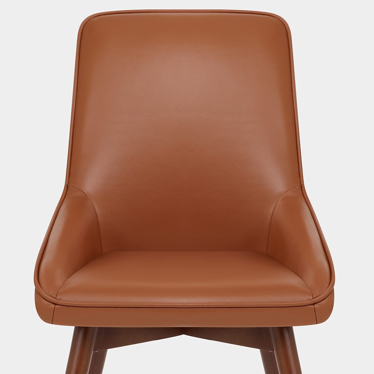 Vito Real Leather Dining Chair Tan Seat Image