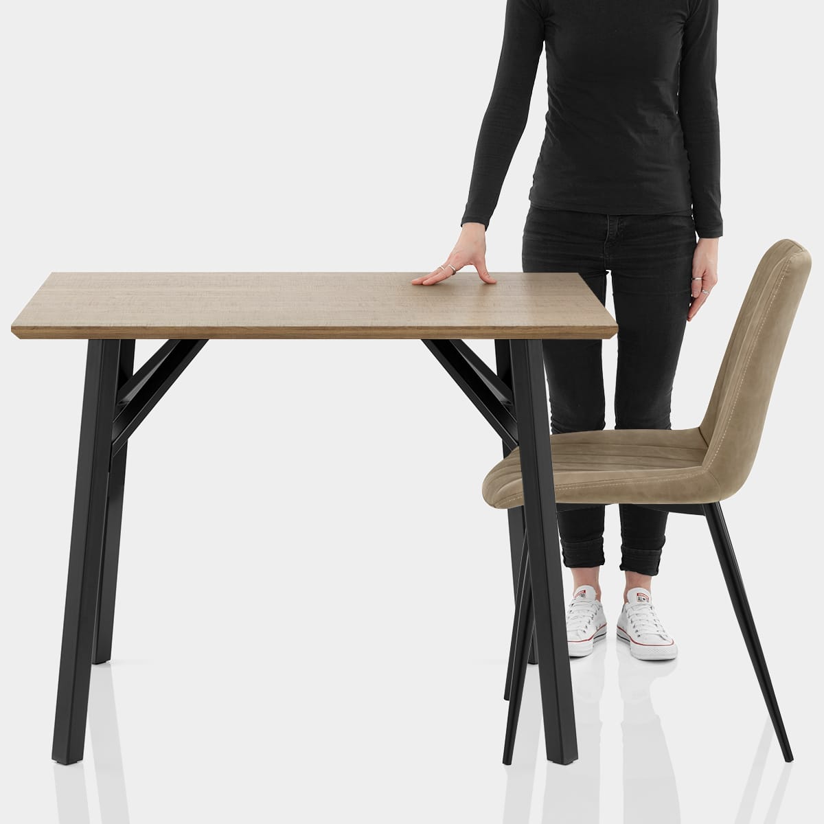 Warwick Dining Set Oak & Brown Features Image