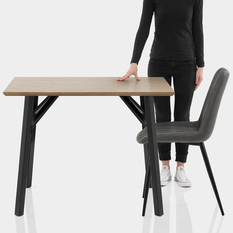 Warwick Dining Set Oak & Charcoal Features Image