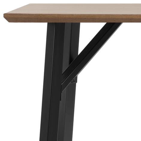 Warwick Dining Set Oak & Charcoal Frame Image