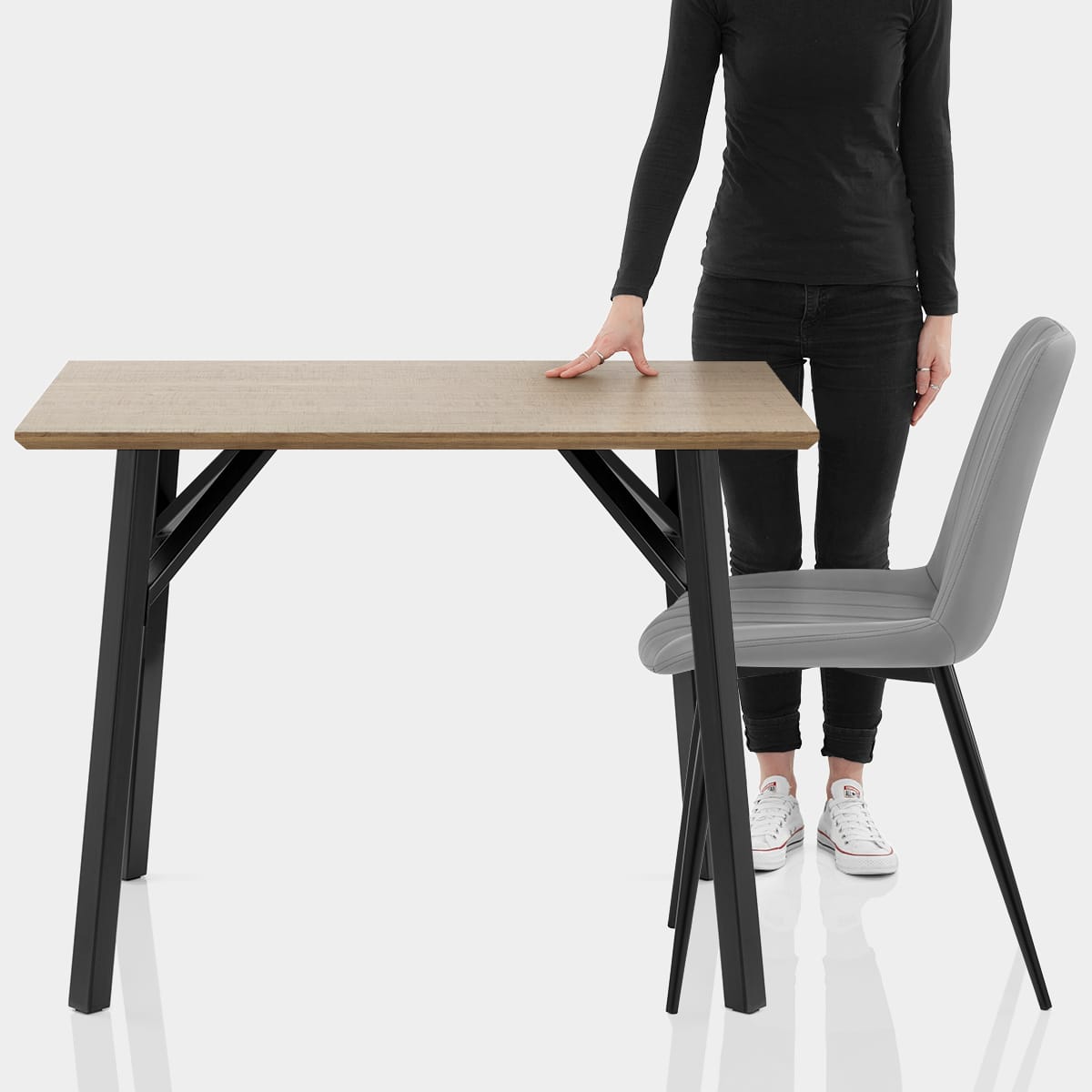 Warwick Dining Set Oak & Mid Grey Features Image