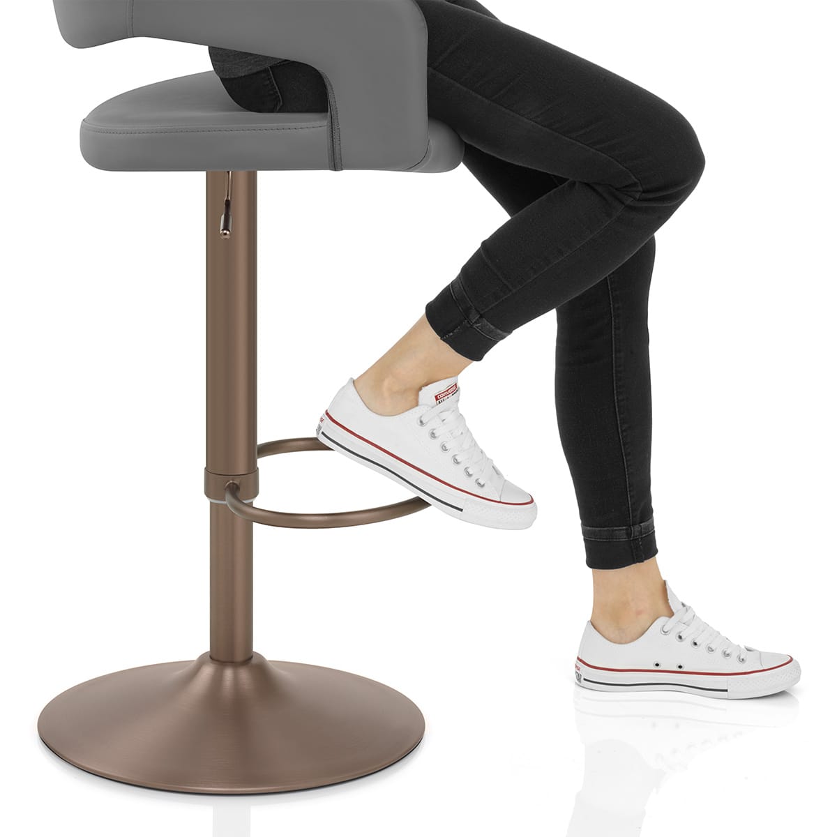 Washington Bar Stool Dark Grey Frame Image