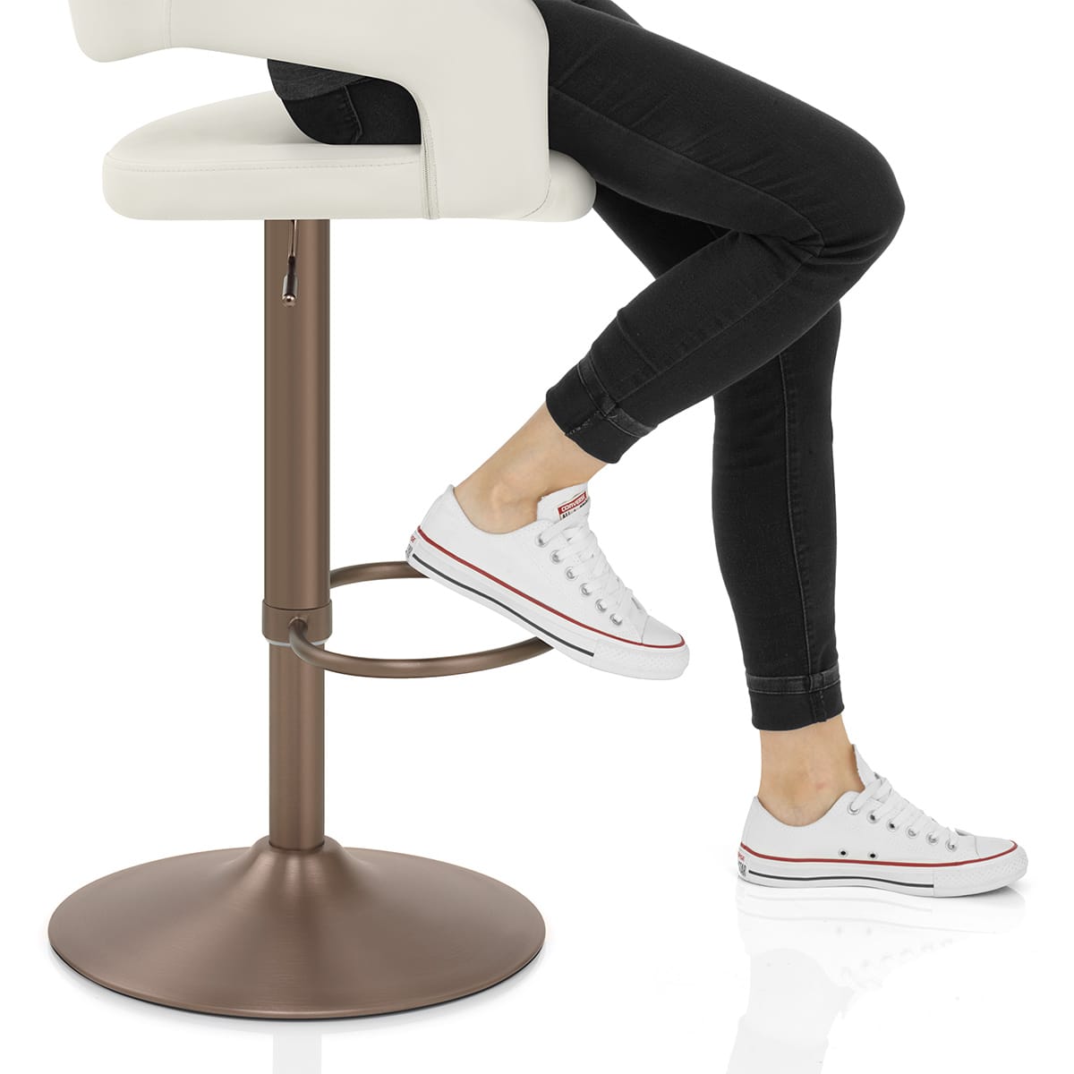 Washington Bar Stool Ivory Frame Image