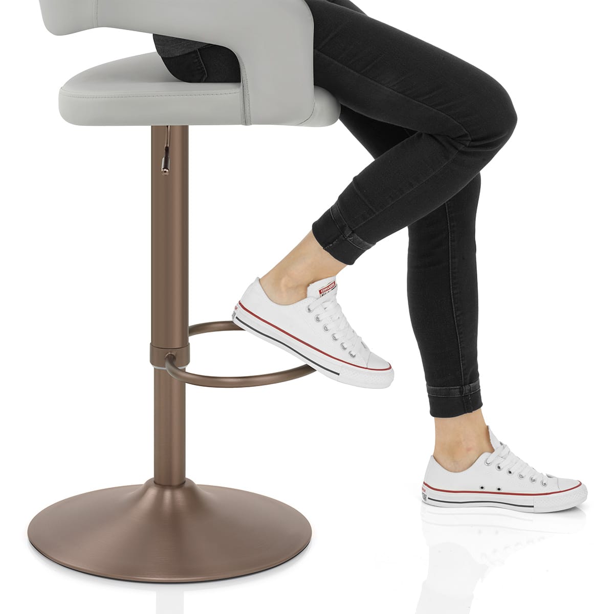 Washington Bar Stool Light Grey Frame Image