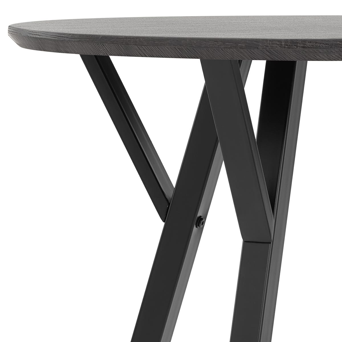Wessex Dining Set Grey Wood & Charcoal Frame Image