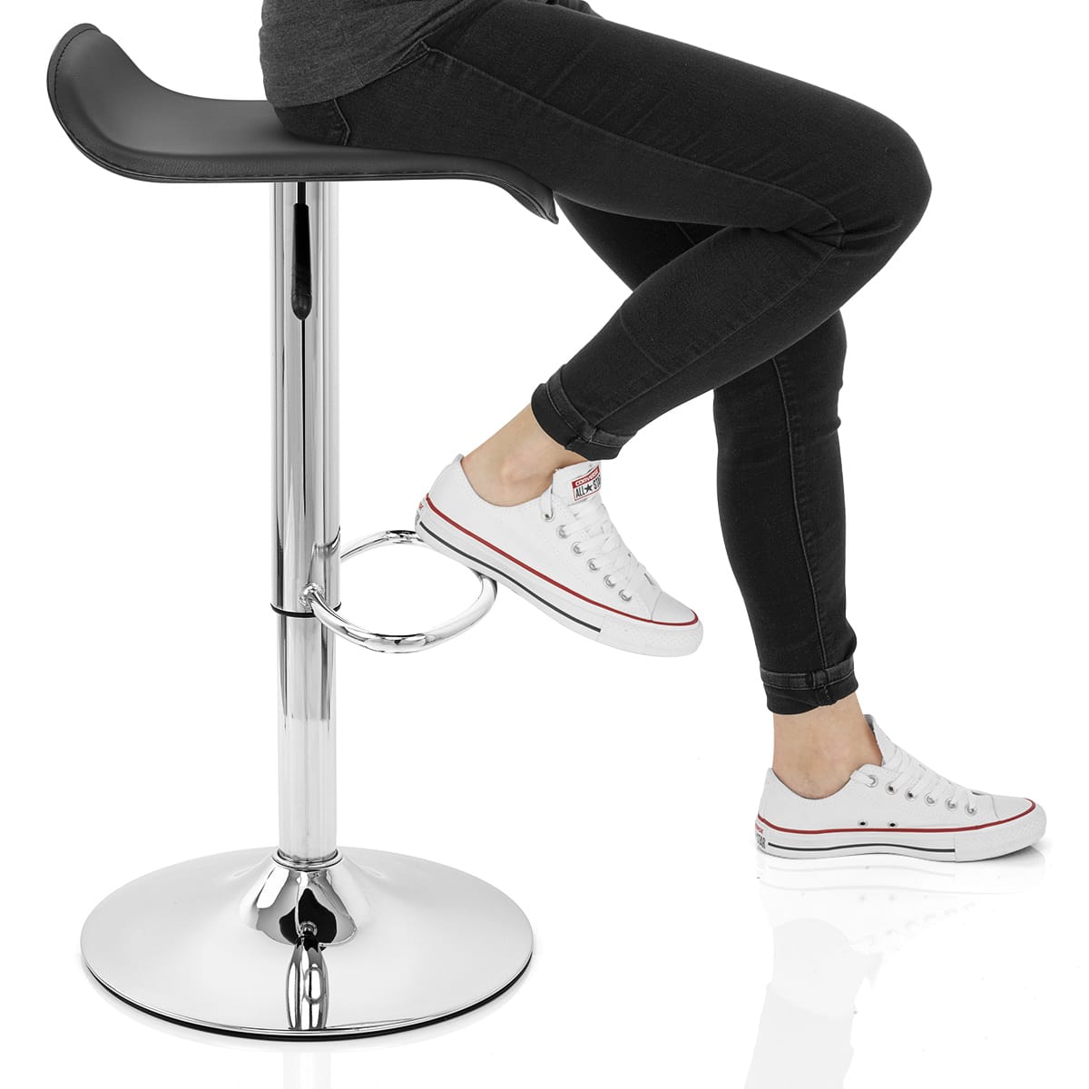 Zars Bar Stool Black Frame Image