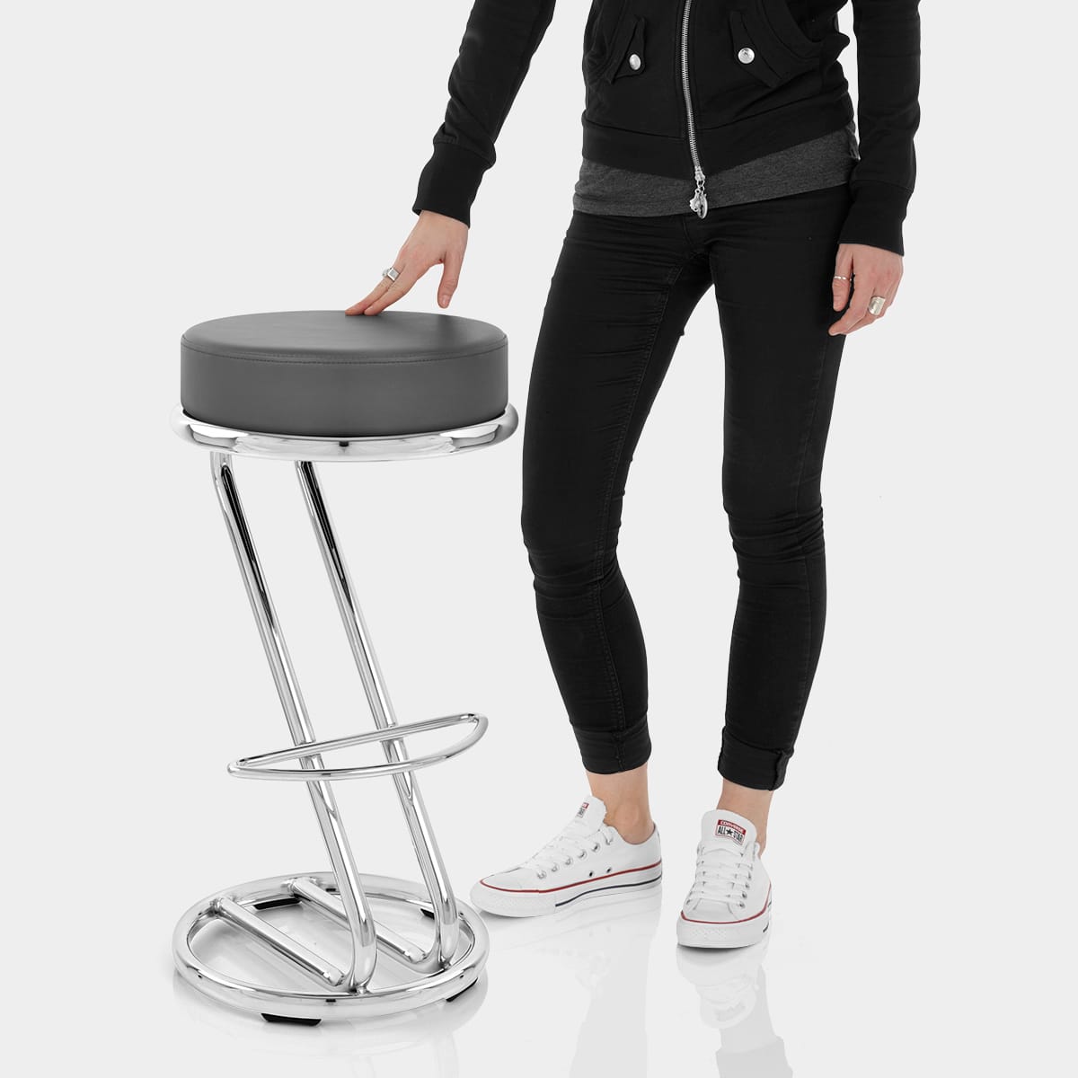 Zizi Kitchen Stool Grey Features Image