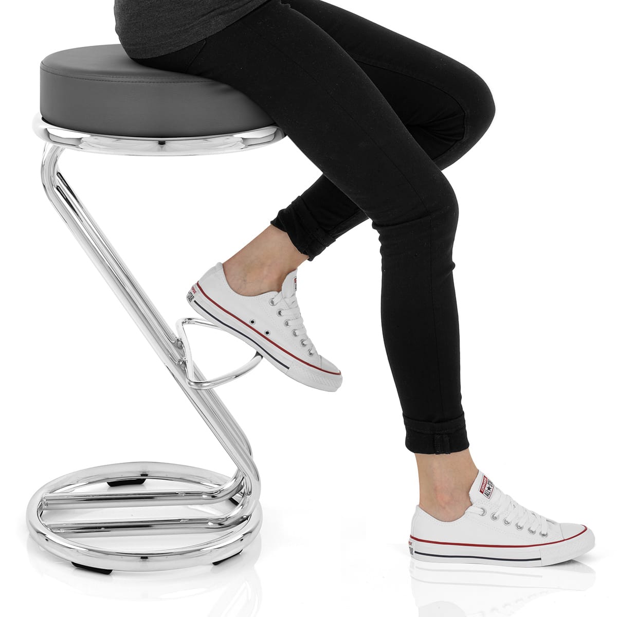 Zizi Kitchen Stool Grey Frame Image