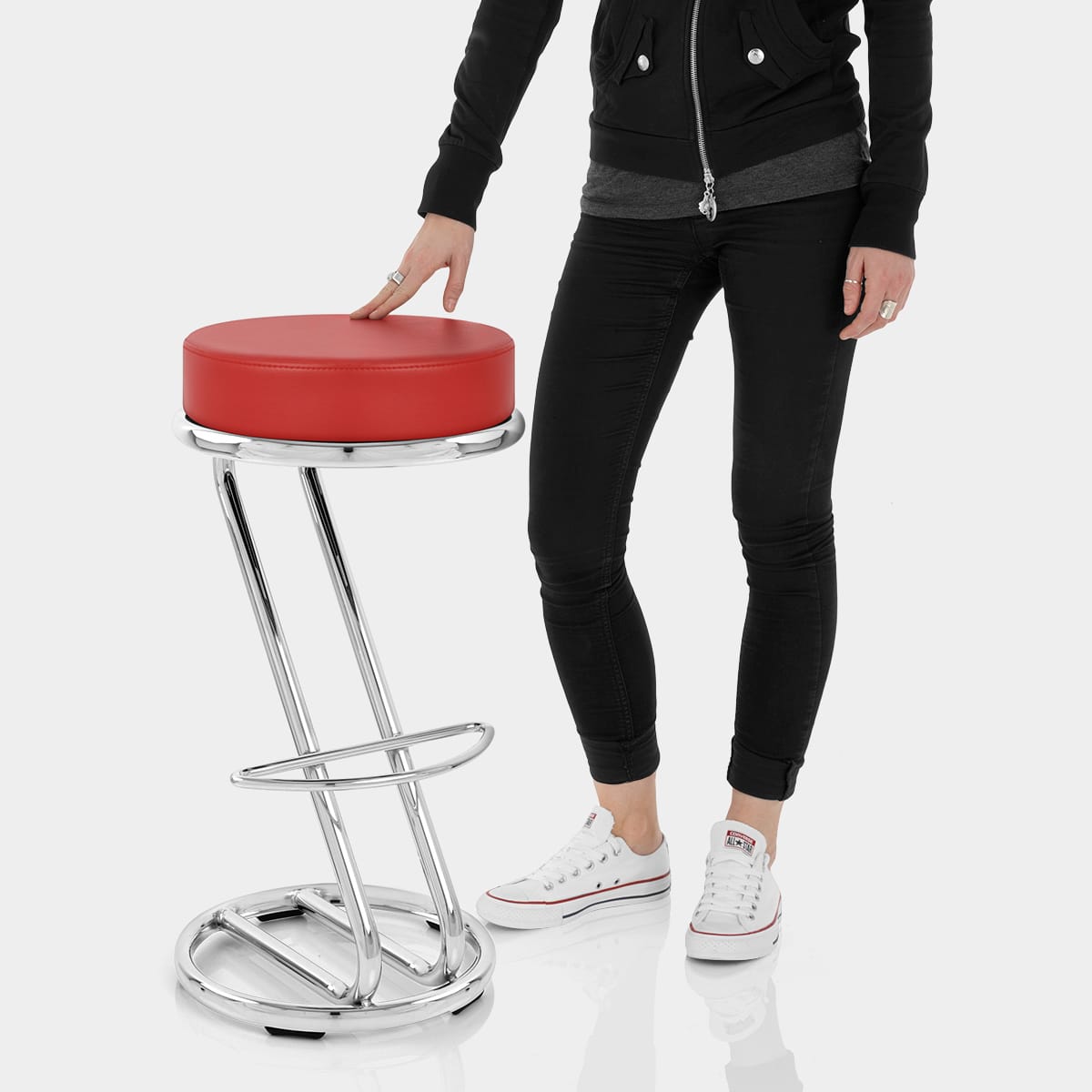 Zizi Kitchen Stool Red Features Image