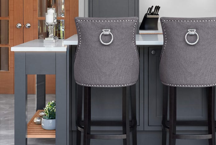 Ascot Bar Stool Charcoal Fabric