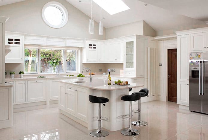 Black Lulu Stools in All Cream Kitchen