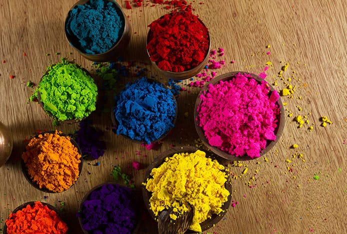 Bright Paint Powder in Pots