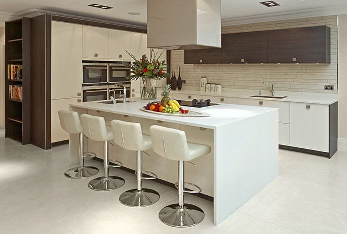 Kitchen With Fresh Fruit And Flowers