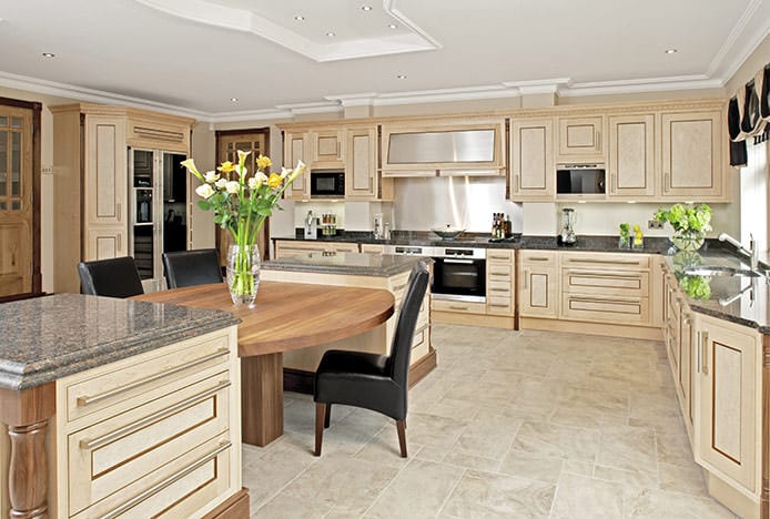 Carlo Walnut Chairs at Oak Kitchen Table