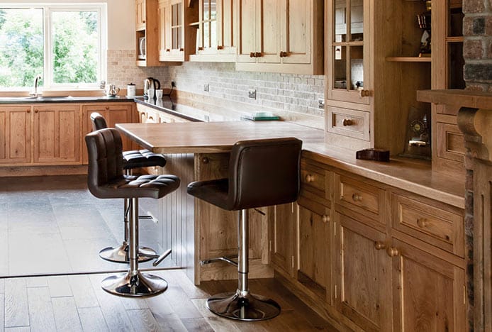 Kitchen With Wood Element