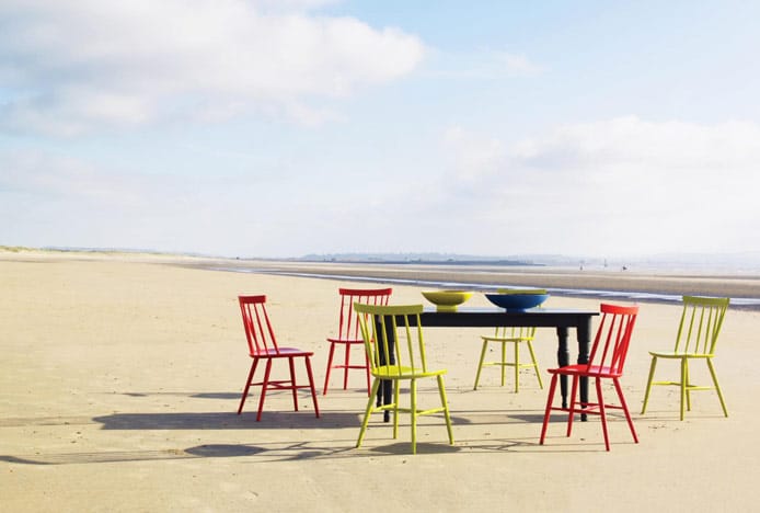 Mismatched Dining Chairs On Beach