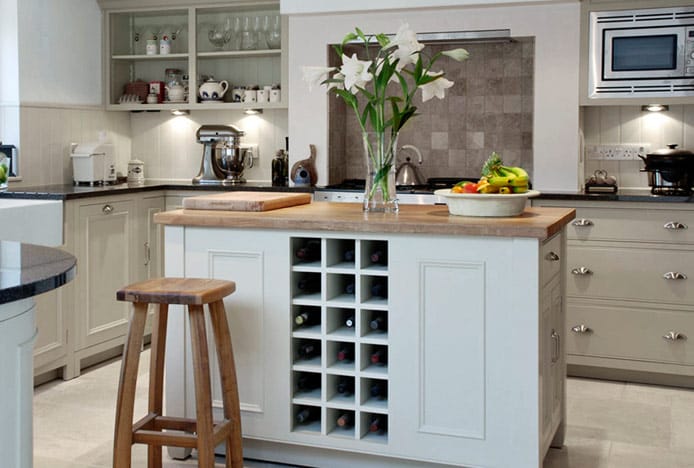 Oslo Oak Stool at Kitchen Island