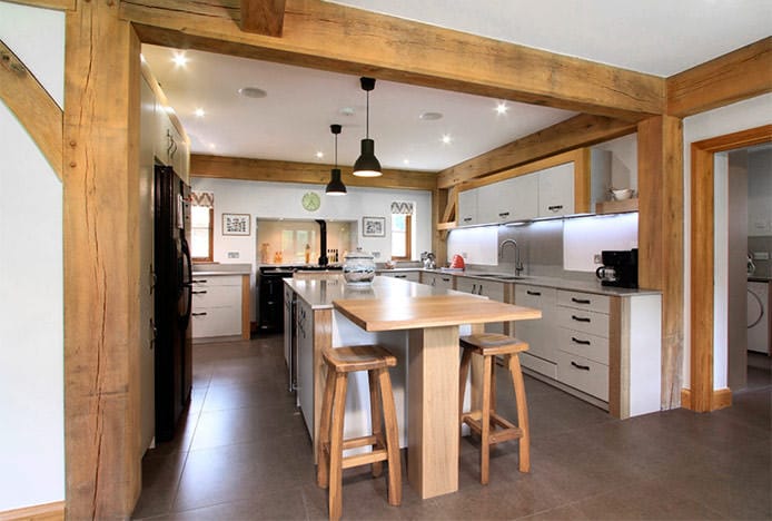 Oslo Stools in Oak Beam Kitchen