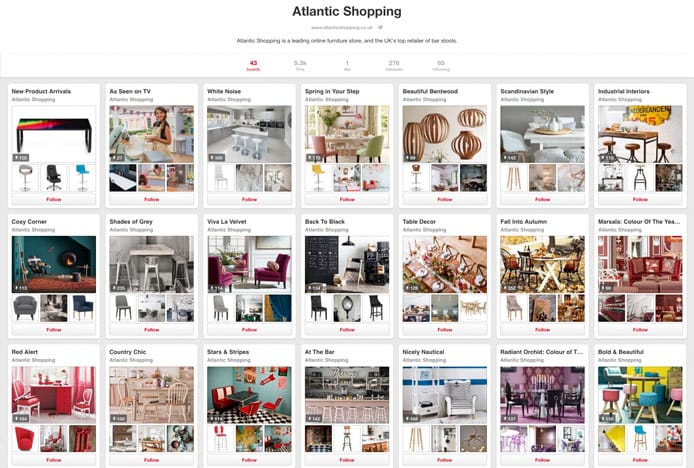 Atlantic Shopping Pinterest Mood Boards