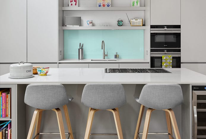 Symmetrical Breakfast Bar With Reef Stools