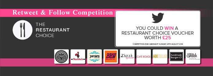 Restaurant Choice Retweet And Follow Competition