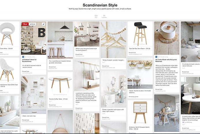 Scandinavian Style Pinterest Board