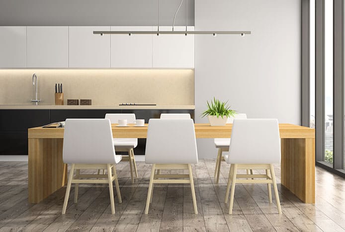 Symmetrical Dining Set In Kitchen