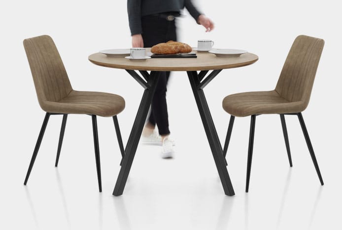 Using A Dining Set For Having Breakfast