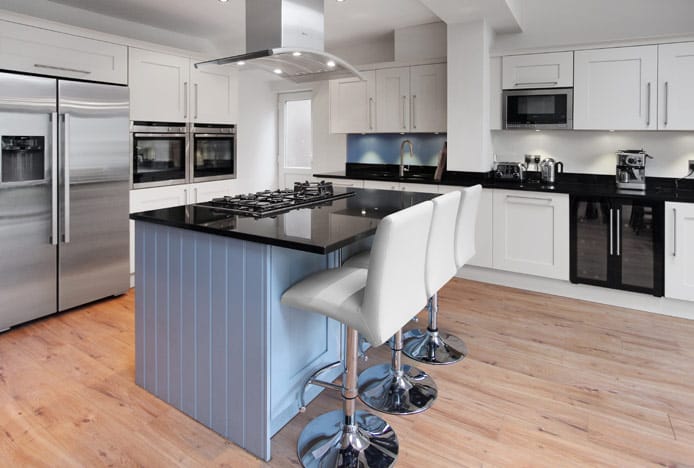 Deluxe High Back Stools at Kitchen Island