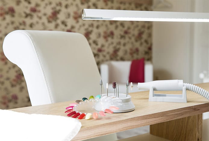 White Stools at Nail Bar Salon